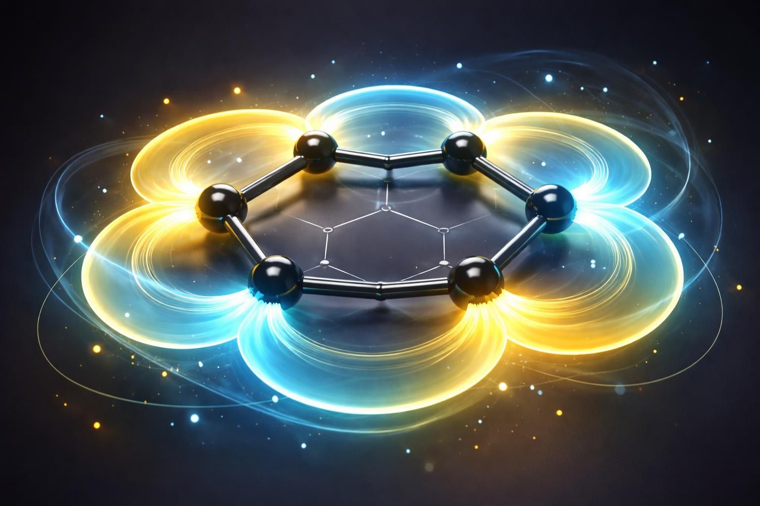 Delocalized pi electrons