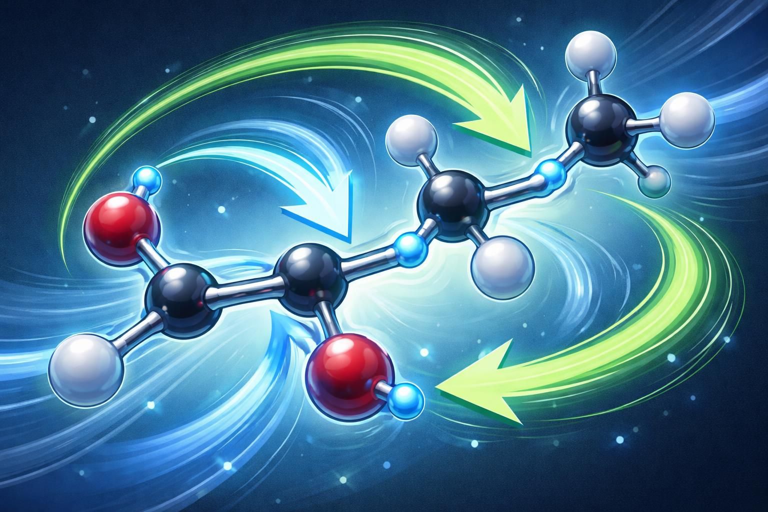 Curved arrows moving electrons